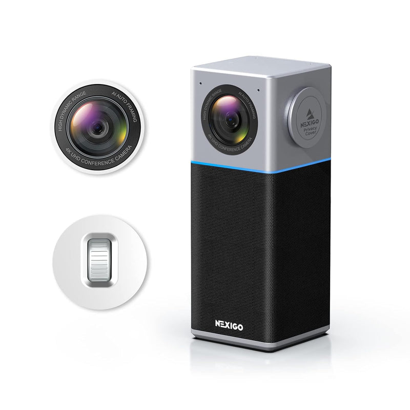 Zoom Certified, N3000 Portable Video Conference Camera, 4K Ai Webcam With Spea