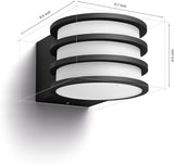 Lucca Outdoor Smart Wall Light Black E26 Color Changing LED 2 Pack Weatherproof App & Voice Control
