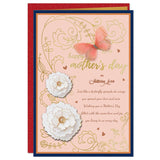 Mothers Day Card For Wife - 5.5"X8" 3D Flower Butterfly Mothers Day Card With Envelope Golden Foil Design Best Gifts For Mom Sister Best Friend Grandma Wife