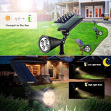 4 Pack 2 in 1 Solar Spot Lights Waterproof Adjustable Landscape Pathway Garden Lights