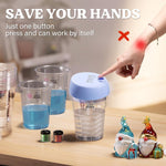 Auto Resin Mixer, Hands-Free Easy Clean Epoxy Mixer, Electric Stirrer For 24Fl.Oz Mixing, Resin Supplies For Resin Casting, Molds, Soap Making(10Pcs 32Oz Mixing Cups) Blue