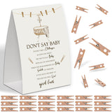 Neutral Boho Shower Decorations,Don'T Say Baby Baby Shower Game,Gender Neutral Baby Shower Decorations,Small Clothespin Game,Baby Shower Ideas,Baby Shower Games 50 Guest,Fall Party Games