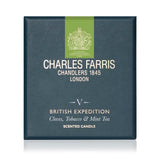 Luxury Scented Candle – 1 Wick, Hand-Poured, Long Lasting, Clean Burning, 210G / 7.5Oz, Burns For Up To 50 Hours, Made In England – Cloves, Tobacco & Mint Tea – British Expedition