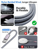 2 Pack Multi Charging Cable for Apple Watch iPhone Samsung USB C Lightning 4FT Travel Charger