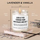 Funny Crocheting Candle, Knitting Gifts For Women, Men, Crochet Gifts For Crocheters, Knitters, Crafters, Yarn Lovers, Knitting Accessories, Birthday, Christmas Presents For People Who Knit