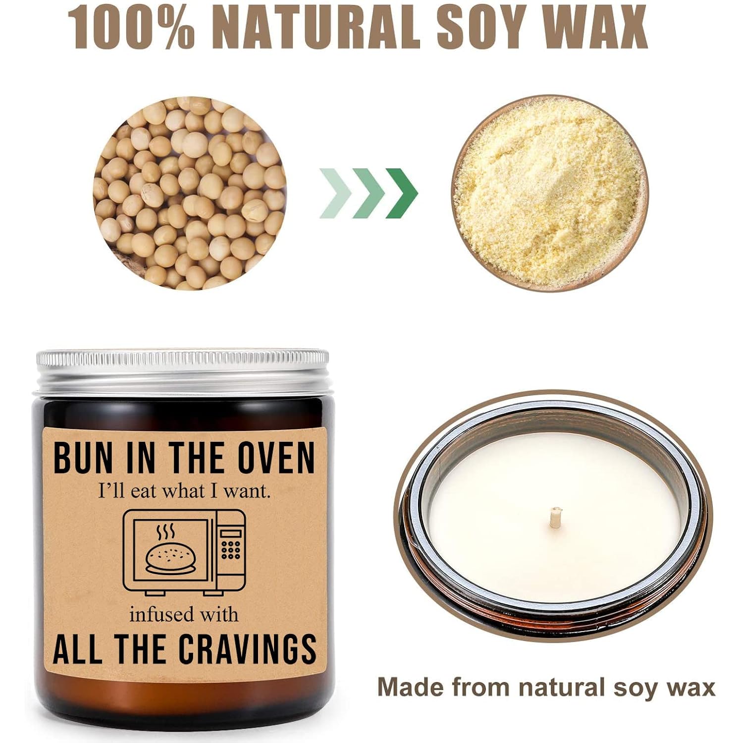 Baby Shower Candle - Scented Jar Candle - 8Oz - Pink - Modern - Clean Burn, Long Burning, Non Toxic, Stress Relieving