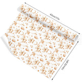 Bear Wrapping Paper -Mini Roll- 17In X 32.8Ft Brown Balloon Bear Flower Gift Wrap Paper Baby Shower Craft Paper For Diy Craft Supplies