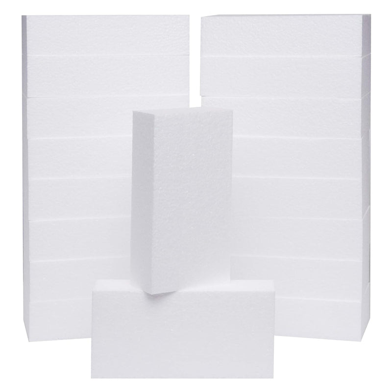 Silverlake Craft Foam Block - 18 Pack Of 8X4X2 Eps Polystyrene Blocks