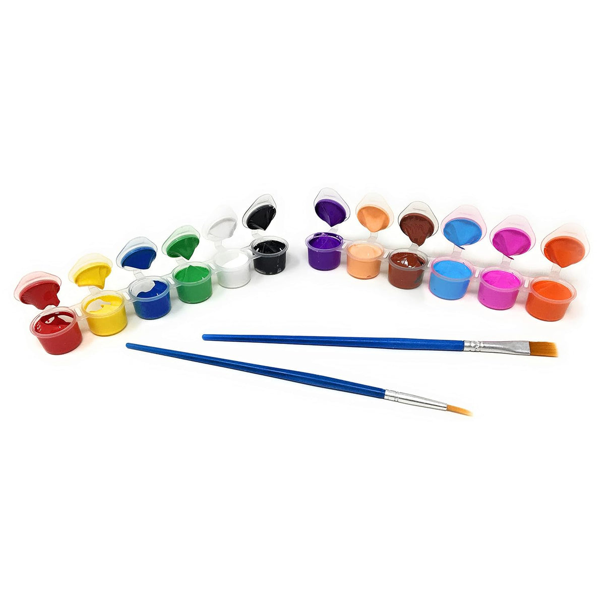 Kids Acrylic Paint Set - 12 Colors + 2 Brushes Pumpkin Paint Small Acrylic Paint Set Acrylic Paint Set For Kids Mini Paint Set Acrylic Painting For Kids Acrylic Paint For Kids Mini Kids Paint