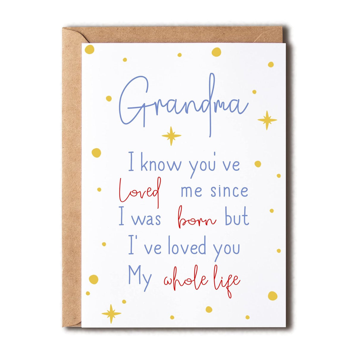 Grandma I Know You'Ve Loved Me Since - Birthday Card For Grandma - Grandma'S Day Card - Cute Birthday Card For Grandma From Kids - New Grandma Birthday Cards 5 X 7 Inches