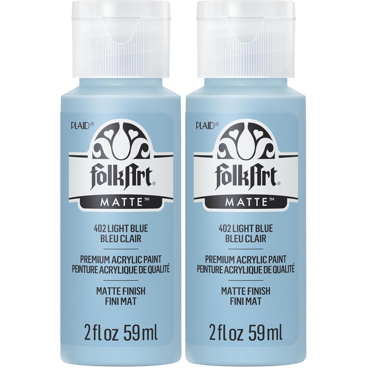 FolkArt Acrylic Paint (2 Ounce), 402 Light Blue (Pack of 2)