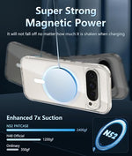 Pixel 9/9 Pro Magnetic Clear Case, Shockproof, Slim, Anti-Yellow, Scratch-Resist