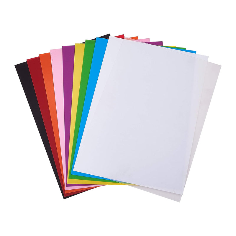 10 Sheets 11X7 Inch Heat Shrink Sheets Film Shrink Colorful Art Sheets For Cla