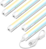 6 Pack Dimmable 4FT LED Shop Lights 30W 4500LM Tunable Linkable Plug In Lights for Garage Workshop