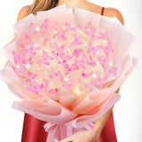 Diy Artificial Flower Bouquets, Butterfly Bouquet Kit Gift For Valentine'S Day Mother'S Day Wedding Birthday