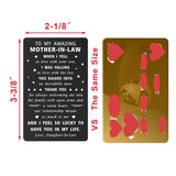 Mothers Day Gift From Daughter In Law, Mother Of The Groom Gifts From Bride, Mother In Law Birthday Card Wedding Day, Metal Wallet Card