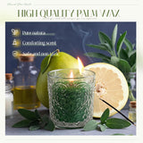 Pearled Candle 2.2 Lb Sand Wax Scented Sand Candle Kit With Gift Box 50 Wicks Refillable Jar Beaded Wax Gift Set For Friends Mother Lover Women Family 2 Pack (Emerald Green,Sage Grapefruit)