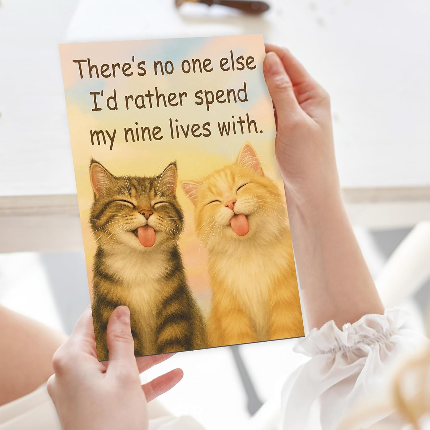 Funny Valentine’S Day And Anniversary Card Gift For Women Men – Cute Cat-Themed Romantic Love Card For Couples, Husband, Wife, Boyfriend, Or Girlfriend, Him Her