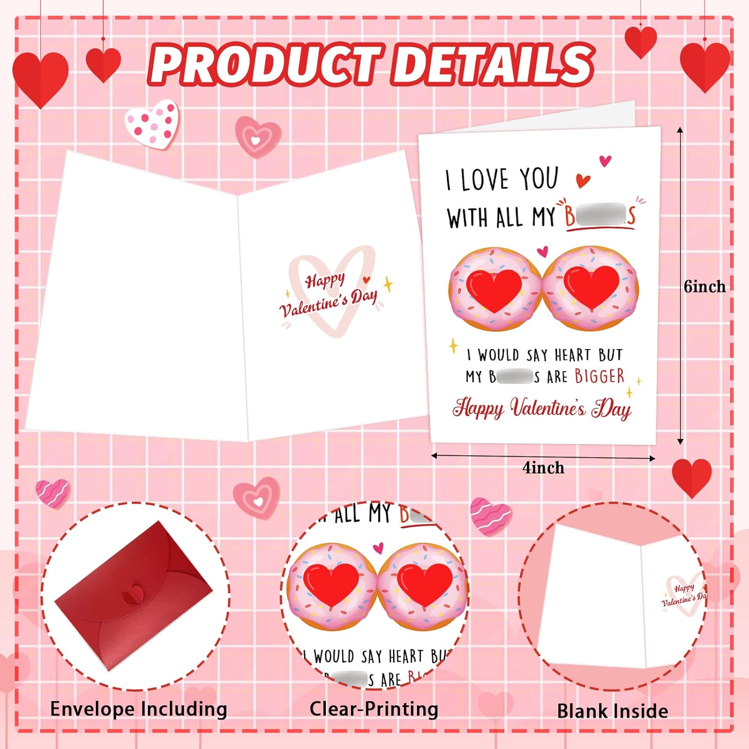 Funny Valentines Day Card For Him Naughty Valentines Day Card For Boyfriend Valentines Day Gifts Cards For Husband Boyfriend Men Happy Valentine’S Day Greeting Cards With Envelope