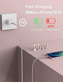 2 Pack 6FT USB C to Lightning Cable MFi Certified Fast Charging Cord for iPhone and iPad