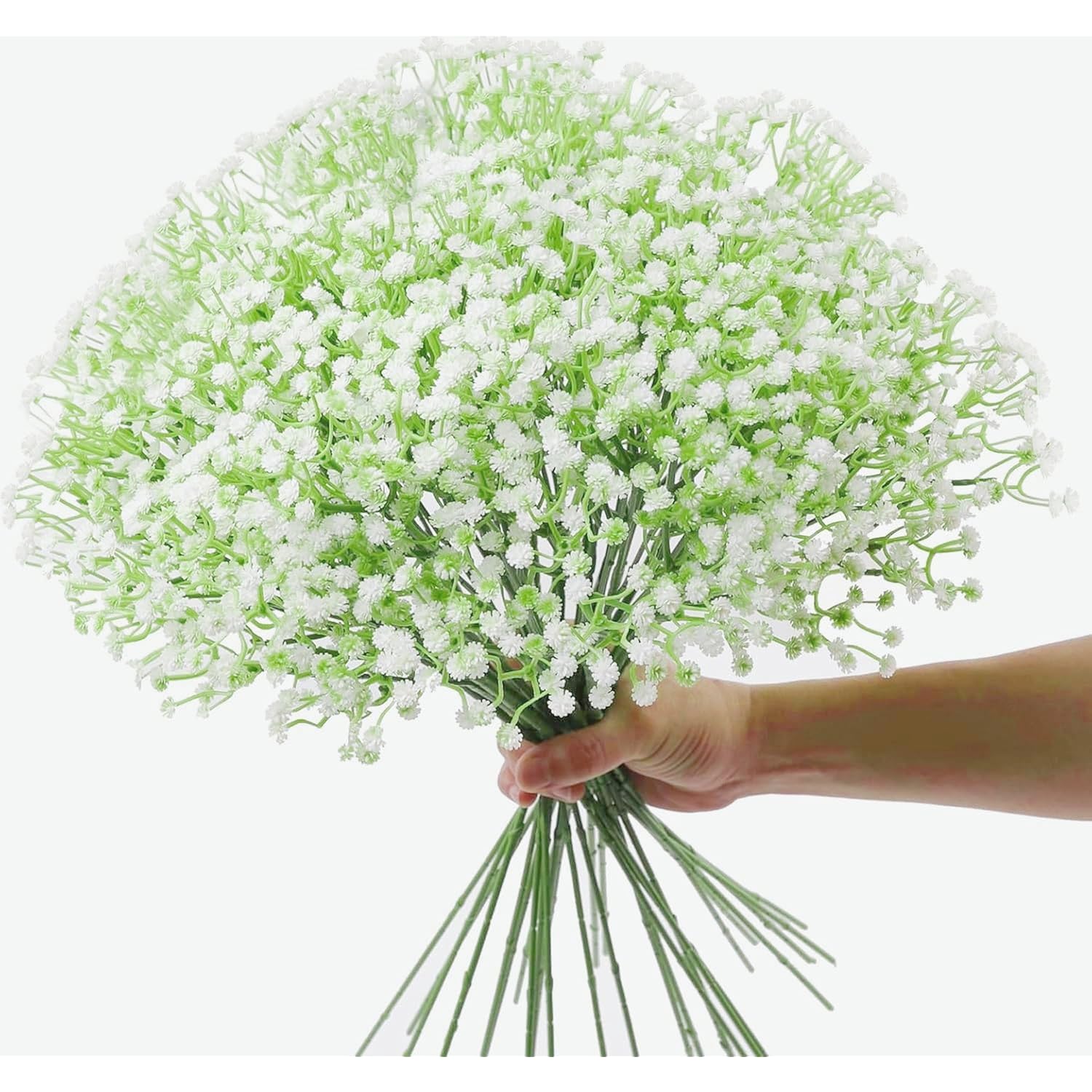 140 Pcs Artificial Flowers,Babys Breath Artificial Flowers,Fake White Babys Breath Flowers Artificial Bulk,140 Pcs Real Touch Flowers For Wedding Party Home Garden Decoration (140)