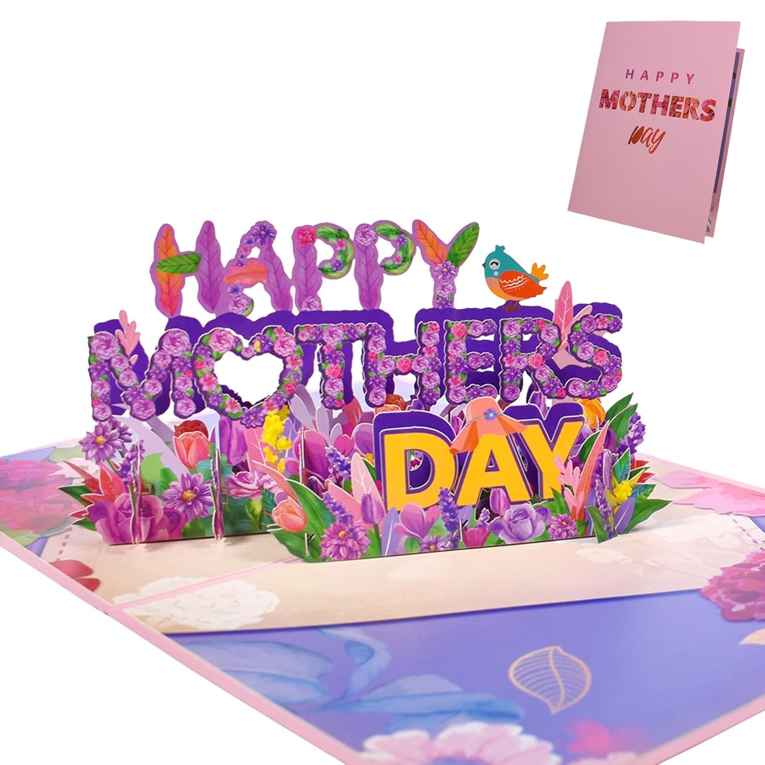 Mother'S Day Card - 3D Floral Greeting Card With Heartfelt Message,Mothers Day Gifts, Elegant Handcrafted Design, Mother'S Day Gift For Mom, Wife, Grandma - Premium Quality Paper & Envelope Included