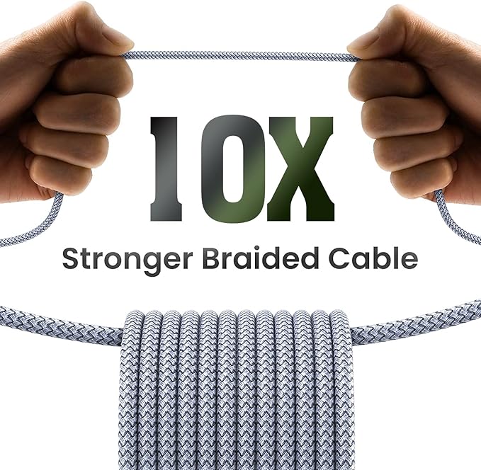 3 Pack Apple MFi Certified iPhone Charger Cable 3FT Nylon Braided Lightning Fast Charging Cord for iPhone 14 13 12 11 iPad