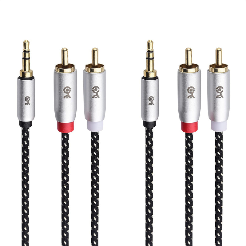 Cable Matters 2-Pack RCA to 3.5mm Stereo Audio Cable 3 Feet (RCA to Aux Cable,