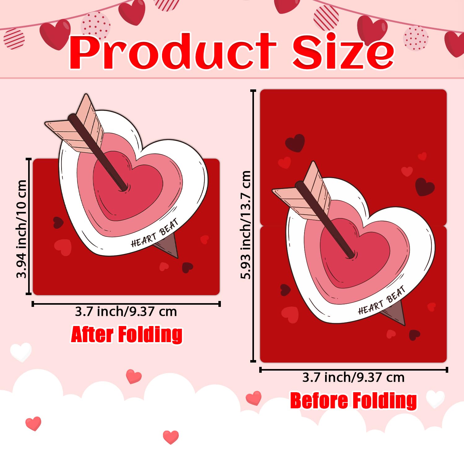 60 Pack Valentines Cards For Kids, Foldable Greeting Cards For Happy Valentine'S Day, Bulk Valentines Day Cards For Kids Classroom Exchange, Party Supplies Decorations