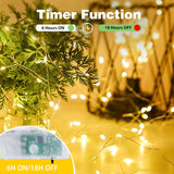 6-Pack Fairy Lights Battery Operated With Timer, Waterproof 16Ft 50 Led String Lights Indoor Outdoor, Cuttable Starry Fa