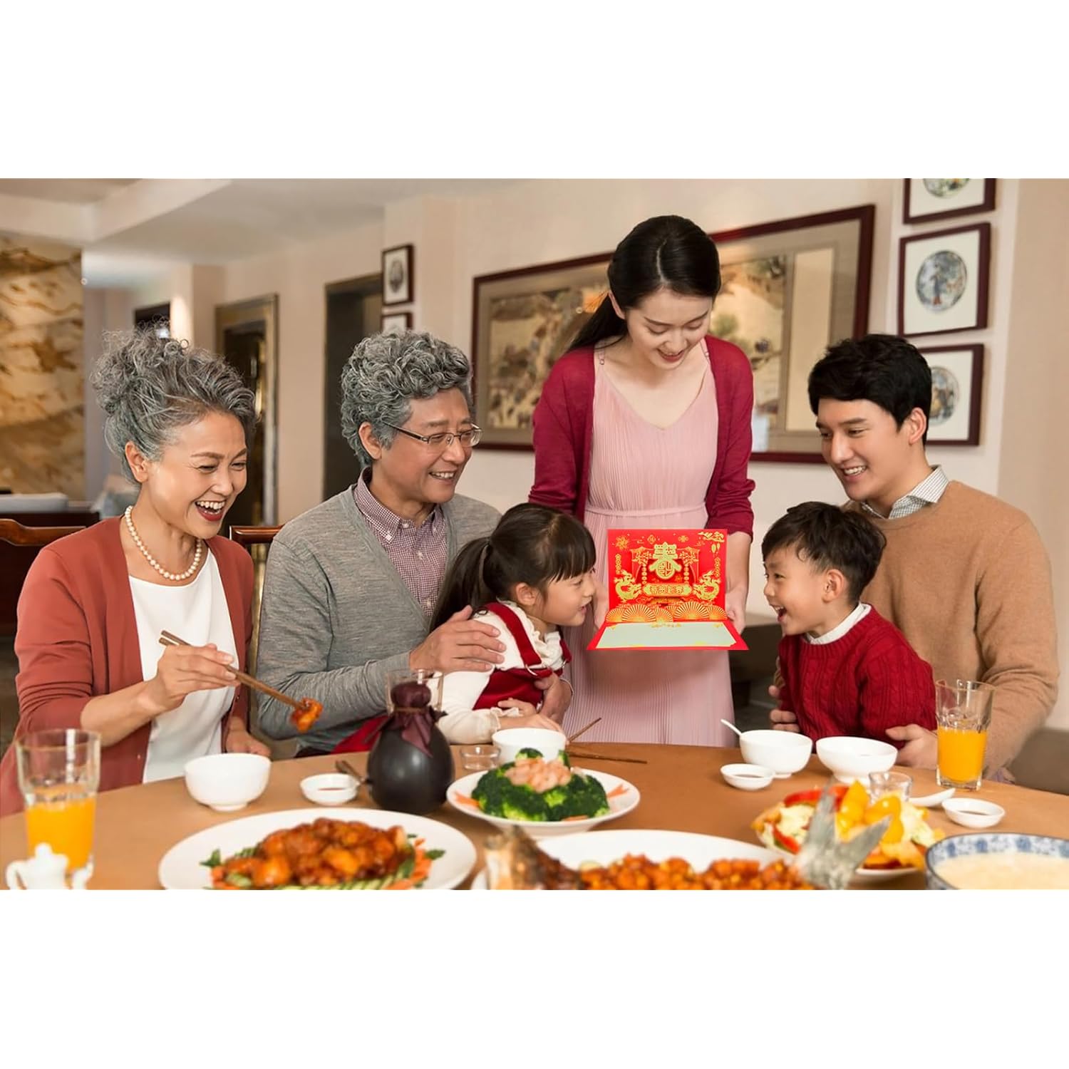 Happy Chinese New Year Cards 2026 - Year Of The Horse 3D Pop Up Card Spring Festival Gifts Lunar New Year Cards With Envelope Spring Chinese Horse Year Greeting Card Year Of The Horse Party Favors Supplies