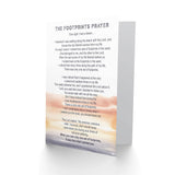 Lord Jesus Footprints In The Sand Poem Watercolour Sealed Greeting Card Plus Envelope Blank Inside