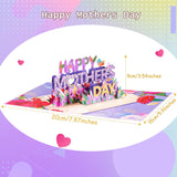 Pop Up Mother'S Day Card - Handmade 3D Greeting Card With Envelope, Creative Popup Gift Cards For Mom, Grandma, Wife,Anniversary (Styletwo)