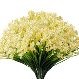 10 Bundles Artificial Daffodils Flowers, Fake Artificial Greenery Uv Resistant No Fade Faux Plastic Flowers For Wedding Bridal Bouquet Outdoor Home Garden Kitchen Office Table Vase(Yellow)