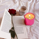 Hidden Message Proposal Candle - Will You Marry Me Wild Rose Scented, Engagement Ring & Secret Note Gift For Her (8Oz)