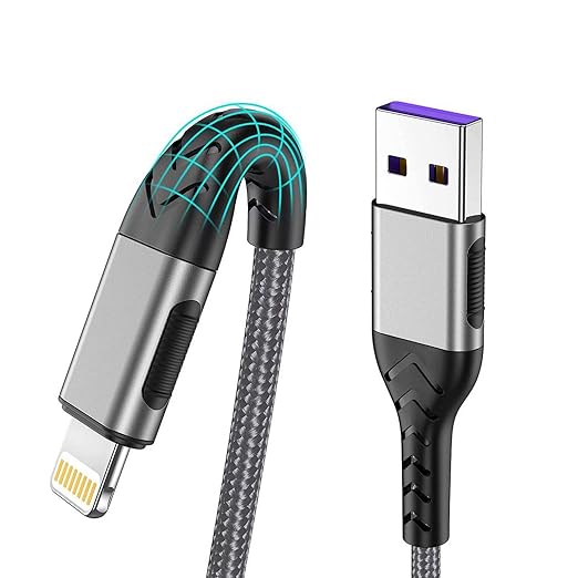 3 Pack 10FT MFi Certified USB A to Lightning Cable Long iPhone Charging Cord Silver
