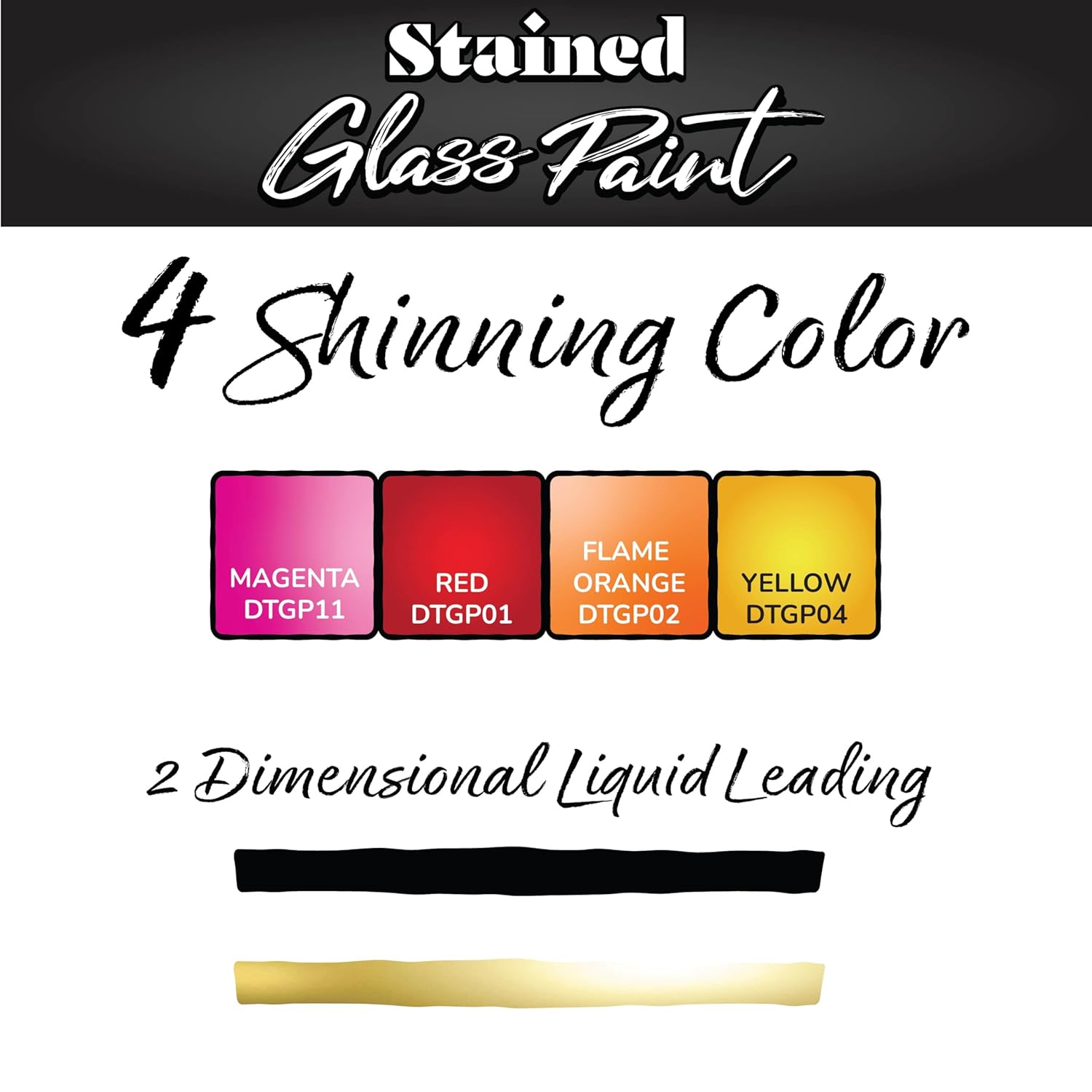 DecoArt Stained Glass Acrylic Paint Set – Warm Colors, Set of 6 (2 fl oz Bottles) – Transparent Glass Paints, Windows & Creative DIY Projects