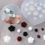 3D Flower Molds - Silicone Rose & Camellia Nail Charms For Resin & Epoxy Accessories
