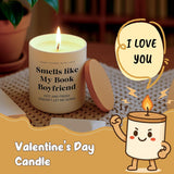Gifts For Him Boyfriend Valentine’S Day Candle- Funny Hot Fresh Literary-Inspired Gift Anniversary Birthday Love Appreciation Gift For Him Boyfriend Relationship Candle Smells Like My Book Boyfriend