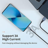 3 Pack USB A to USB C Fast Charging Cable 3FT 6FT Nylon Braided Cord