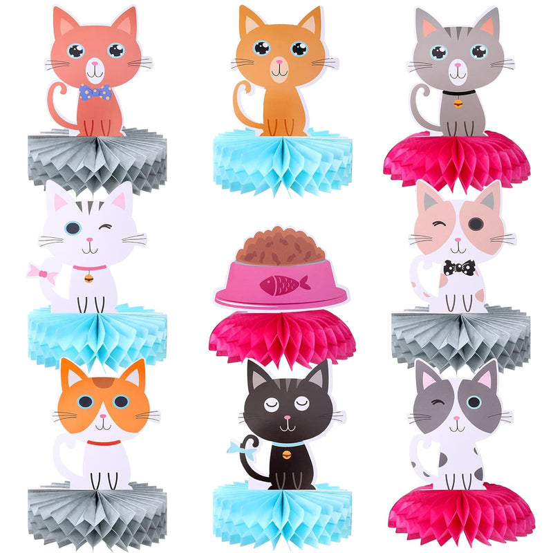 9 Pcs Cat Party Centerpieces For Tables Cat Birthday Party Decorations