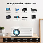 Mini Projector - 1080P, 5G WiFi, Bluetooth, Tripod, HDMI, USB, Portable Use