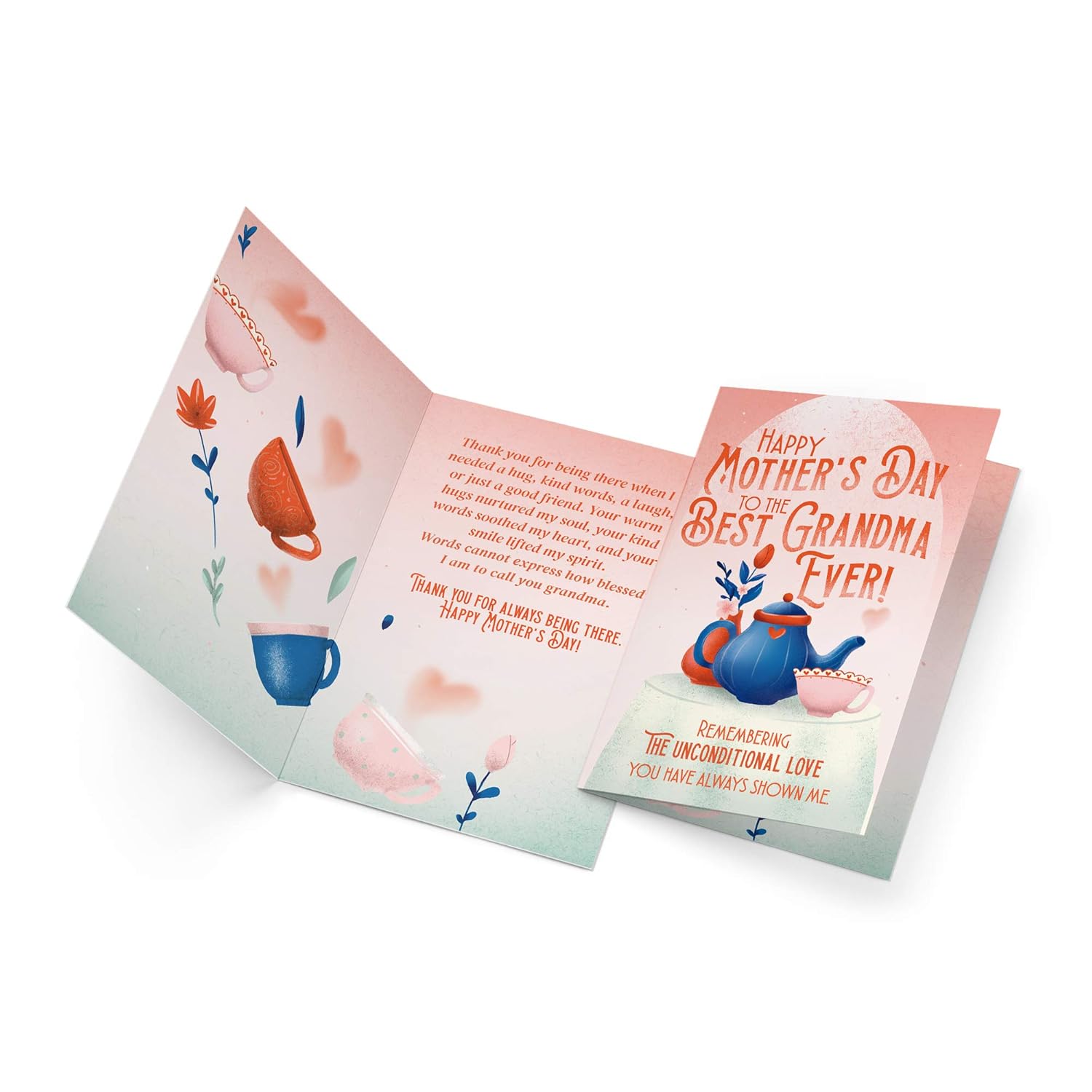 Mother'S Day Card For Grandma, Made In America, Eco-Friendly, Thick Card Stock With Premium Envelope 5In X 7.75In, Packaged In Protective Mailer