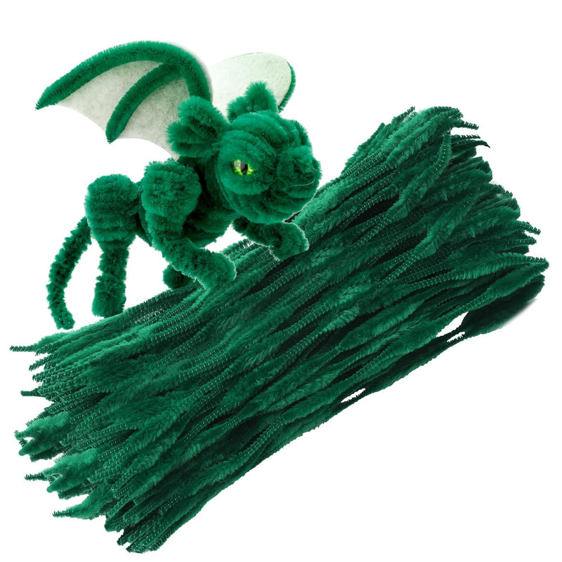 100 Pcs Pipe Cleaners Chenille Stem, Bump Chenille Stems Pipe Cleaner, Green P