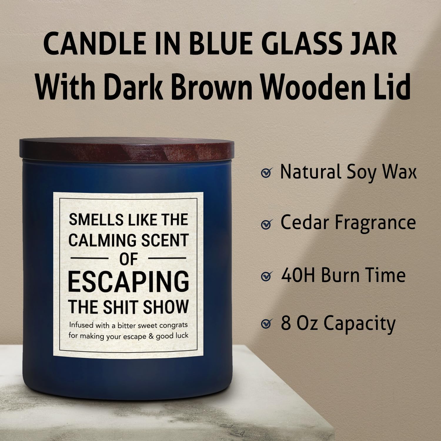 Retirement Gifts, Farewell Gift, Goodbye Present For Coworkers, New Beginnings Gifts For Women Men, Gift For Coworkers Friends Work Bestie Boss Leader - 8 Oz Candle
