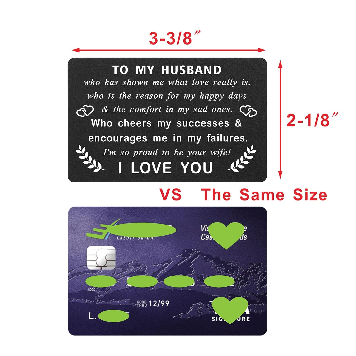 Valentine'S Day Card For Husband, Valentines Husband Gifts From Wife, I Love You Husband Wallet Card