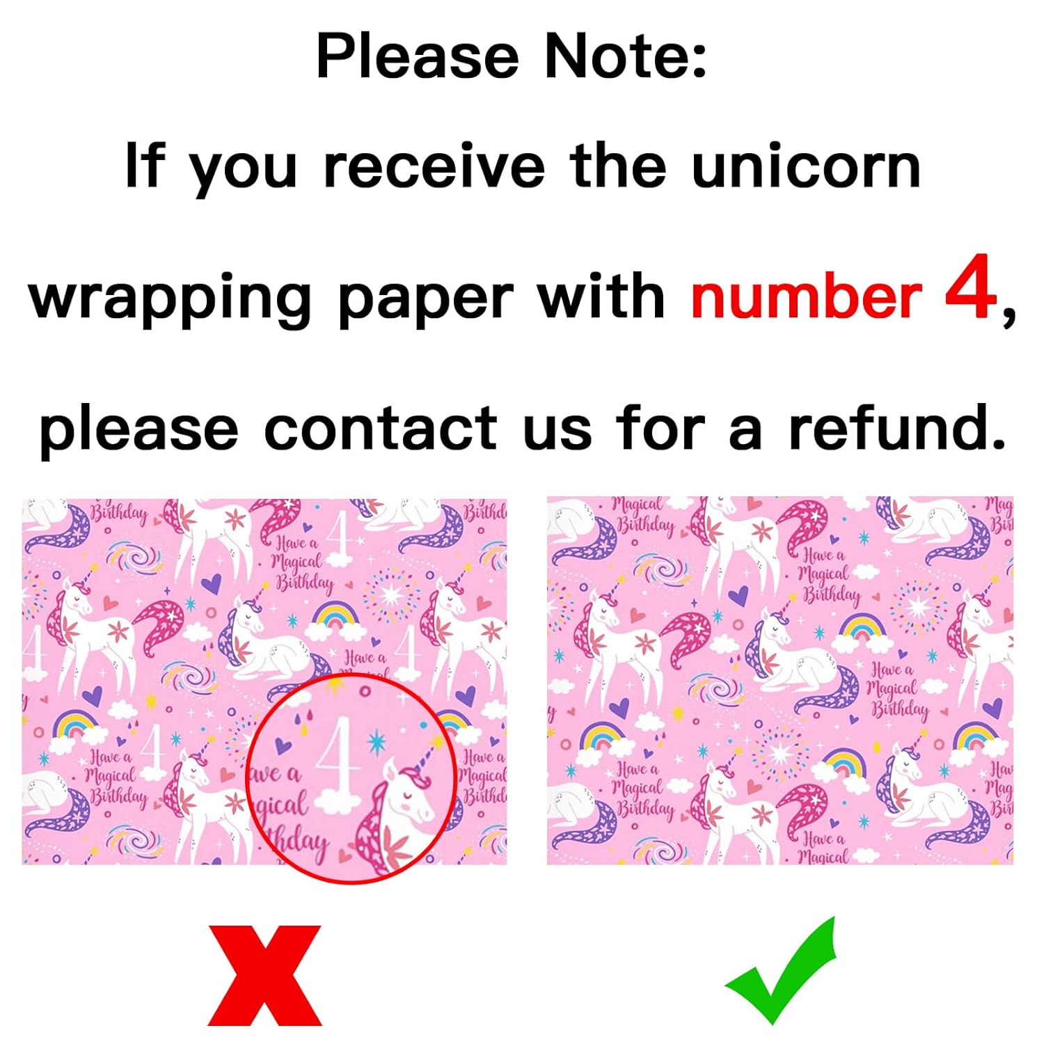 Pink Unicorn Birthday Wrapping Paper Roll - Mini Roll - 17 Inch X 9.8 Feet - Have A Magical Birthday Perfect For Girls, Baby Shower, Party, Holiday