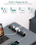 Surge Protector Power Strip 6 Outlets 4 USB Ports 2 USB C 5FT Flat Plug Extension Cord 900J
