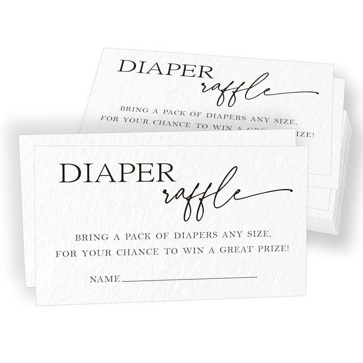 3.5 X 2.1 Inches Baby Shower Diaper Raffle Tickets, 50 Pcs Minimalism White Tickets For For Girl Or Boy Baby Shower Invitations?Baby Shower Game, Gender Reveal Game, Baby Shower Activity Supplies-A01