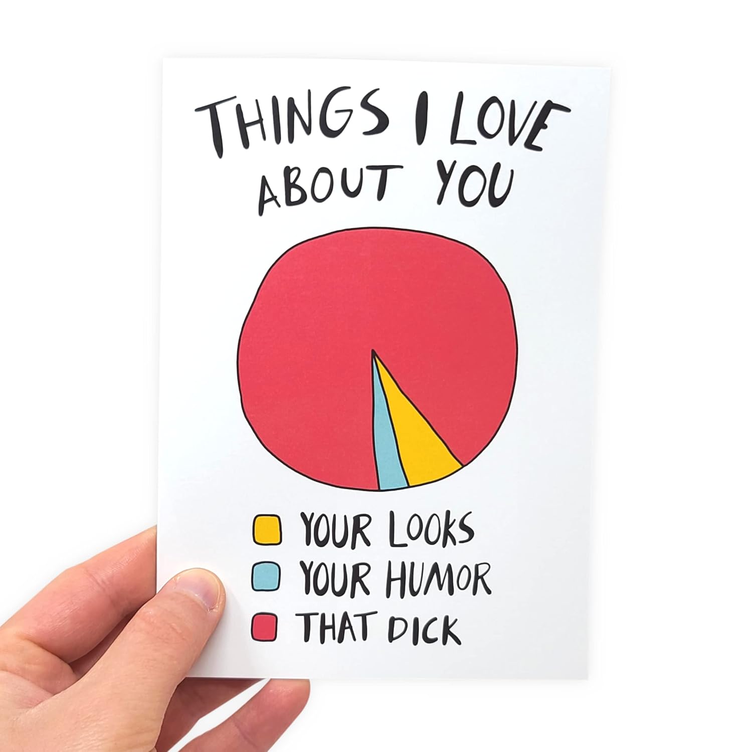 Funny Valentine'S Day For Him | Dirty Birthday Card For Boyfriend | Naughty Anniversary Card For Husband | Things I Love About You Pie Chart Card